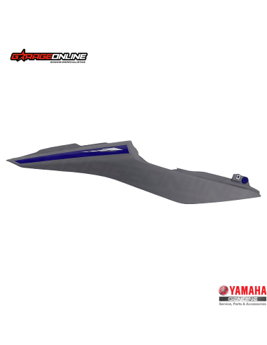 PLASTICO LATERAL TRASERO DERECHO GRIS CON STICKER AZUL YAMAHA YZF-R3A GENUINO