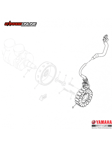ESTATOR YAMAHA YZF-R3A MT-03A GENUINO