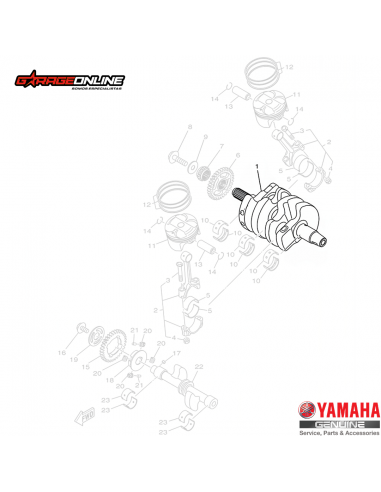 CIGUEÑAL YAMAHA YZF R3 - YZF R3A - MT03 GENUINO