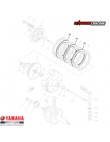 SEPARADORES EMBRAGUE YAMAHA YZF R15 V2 FZN150 GENUINOS