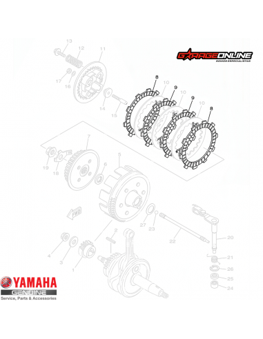 DISCOS EMBRAGUE YAMAHA YZF R15 V2 FZN150 GENUINOS