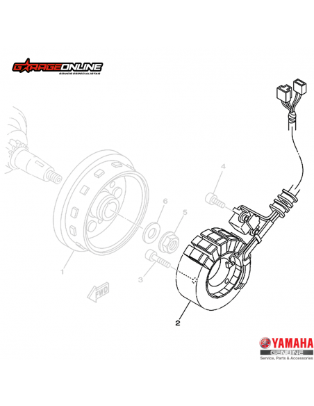 ESTATOR YAMAHA YZF R15 V1-V2 18 BOBINAS GENUINO