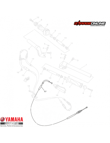 PIOLA EMBRAGUE YAMAHA YZF R15 V1-V2 GENUINA