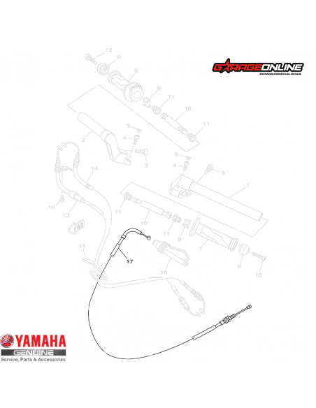 PIOLA EMBRAGUE YAMAHA YZF R15 V1-V2 GENUINA
