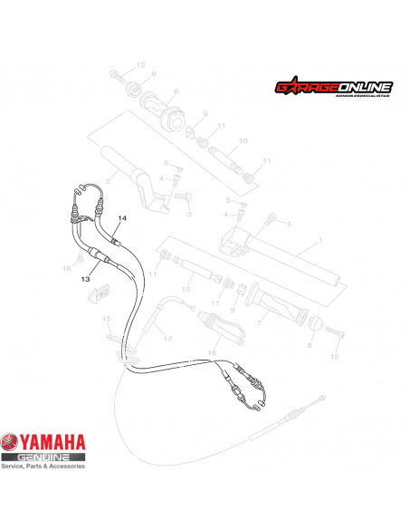 PIOLA ACELERACION Y RETORNO YAMAHA YZF R15 V2 GENUINA