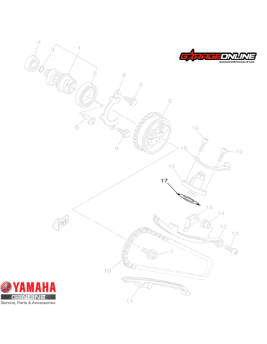 EMPAQUE TENSOR CADENA DISTRIBUCION YAMAHA YZF R15 V1-V2 GENUINA