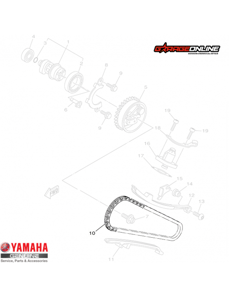 CADENA DISTRIBUCION YAMAHA YZF R15 V1-V2 GENUINA