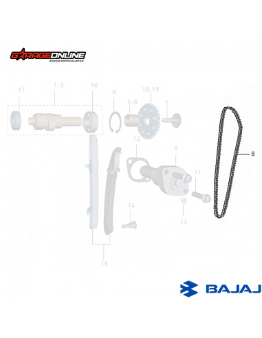 CADENA DISTRIBUCION BAJAJ BAJAJ NS 200 - RS 200 GENUINO