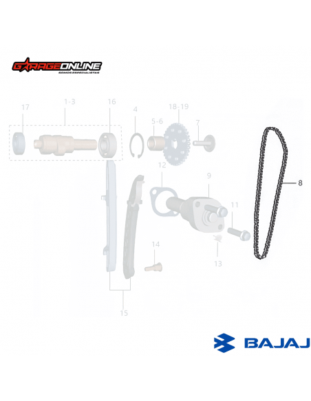 CADENA DISTRIBUCION BAJAJ BAJAJ NS 200 - RS 200 GENUINO