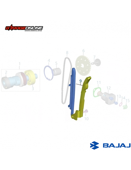 GUIAS CADENA DISTRIBUCION BAJAJ DOMINAR 400 GENUINO