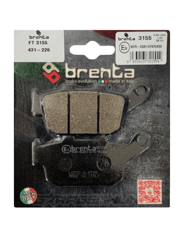 PASTILLA DE FRENO TRASERO FA140 BRENTA ORGANICA