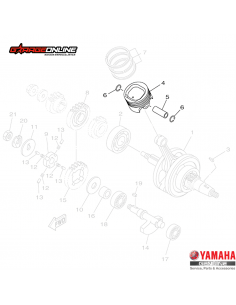 KIT PISTON ESTANDAR (X1) YAMAHA YZF R15 V1-V2 GENUINA