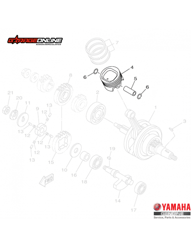 KIT PISTON ESTANDAR (X1) YAMAHA YZF R15 V1-V2 GENUINA