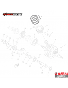 JUEGO DE ANILLOS ESTANDAR (X1) YAMAHA YZF R15 V1-V2 GENUINA