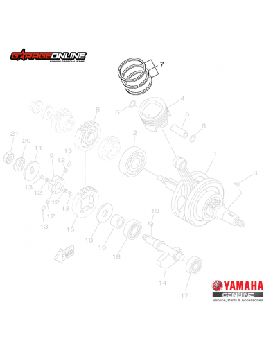 JUEGO DE ANILLOS ESTANDAR (X1) YAMAHA YZF R15 V1-V2 GENUINA