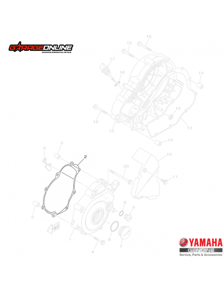 EMPAQUETADURA ESTATOR YAMAHA YZF R15 V1-V2 GENUINA