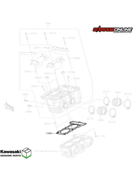 EMPAQUETADURA CULATA KAWASAKI NINJA 300 - VERSYS 300 - GENUINO