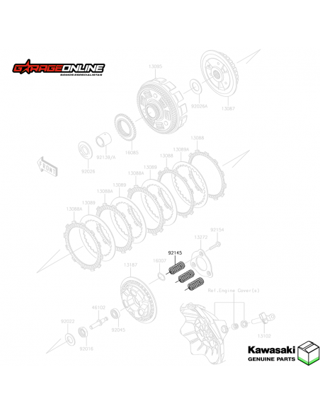 RESORTES EMBRAGUE KAWASAKI NINJA 300 - GENUINOS