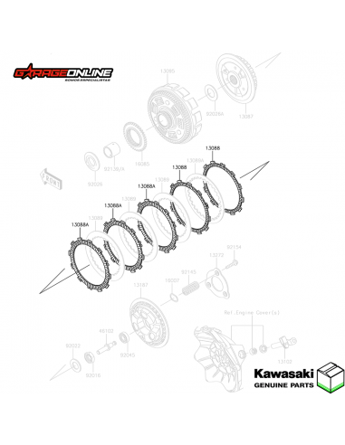 DISCOS DE EMBRAGUE KAWASAKI NINJA 300 - GENUINOS