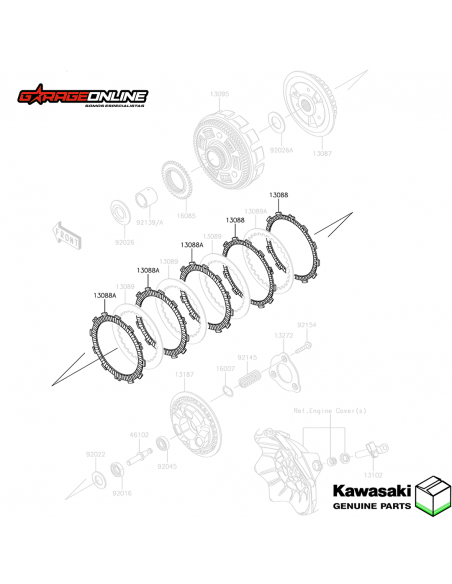 DISCOS DE EMBRAGUE KAWASAKI NINJA 300 - GENUINOS
