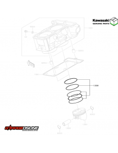 JUEGO DE ANILLOS ESTANDAR (X1) KAWASAKI NINJA 300 - VERSYS 300 - GENUINA