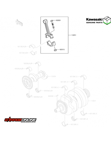 BIELA KAWASAKI NINJA 300 - VERSYS 300 - GENUINA