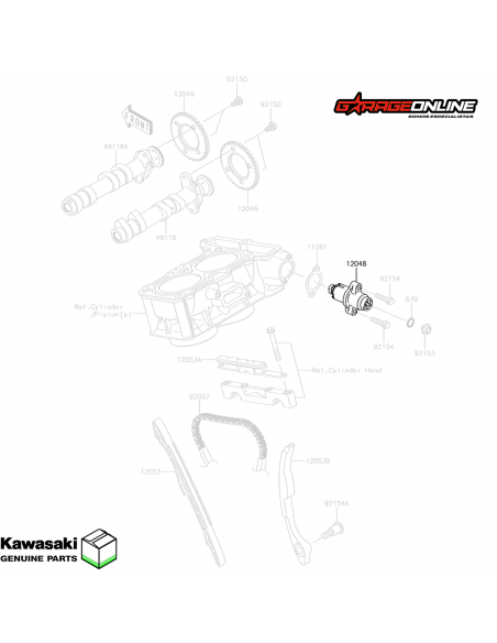 TENSOR CADENA DISTRIBUCIÓN KAWASAKI NINJA 300 - VERSYS 300 - NINJA 250 - GENUINA