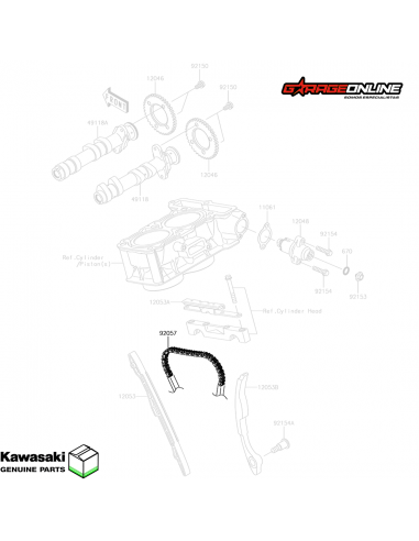 CADENA DISTRIBUCIÓN KAWASAKI NINJA 300 - VERSYS 300 - NINJA 250 - GENUINA