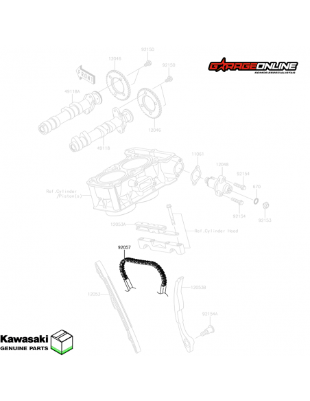 CADENA DISTRIBUCIÓN KAWASAKI NINJA 300 - VERSYS 300 - NINJA 250 - GENUINA
