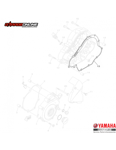 EMPAQUETADURA EMBRAGUE YAMAHA YZF R15 V1-V2 GENUINA