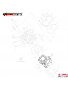 CILINDRO ESTANDAR YAMAHA YZF R15 V1-V2 GENUINA