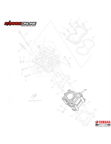 CILINDRO ESTANDAR YAMAHA YZF R15 V1-V2 GENUINA