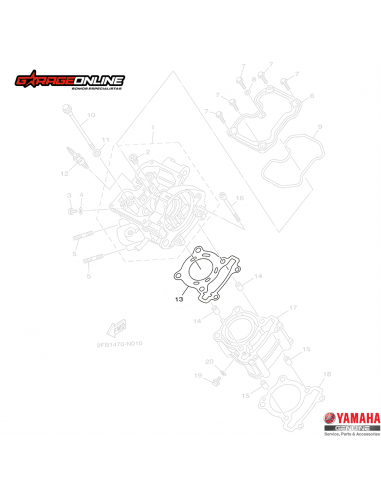 EMPAQUETADURA DE CULATA YAMAHA YZF R15 V1-V2 GENUINA