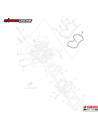 EMPAQUETADURA TAPA DE VALVULA YAMAHA YZF R15 V1-V2 GENUINA