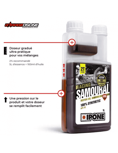 ACEITE DE MOTO 2T IPONE SAMOURAI RAING 2T - AROMA A FRESAS