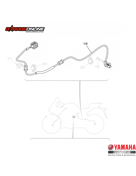 SENSOR VELOCIDAD Y ABS TRASERO YAMAHA YZF-R3A MT-03A GENUINO