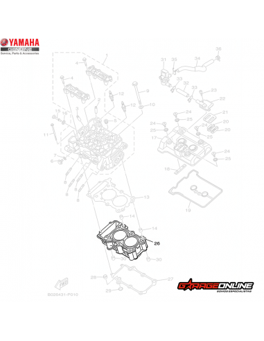 CILINDRO YAMAHA YZF R3 - YZF R3A - MT03 GENUINO