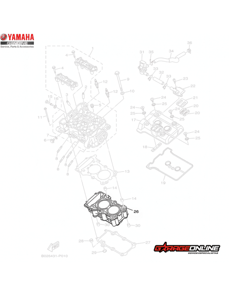 CILINDRO YAMAHA YZF R3 - YZF R3A - MT03 GENUINO