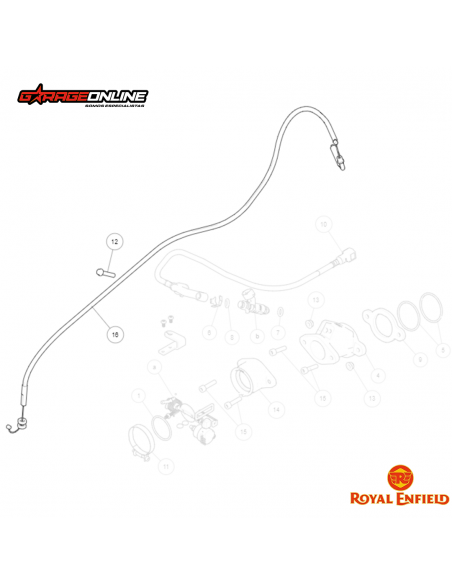 PIOLA ACELERADOR ROYAL ENFIELD GENUINO