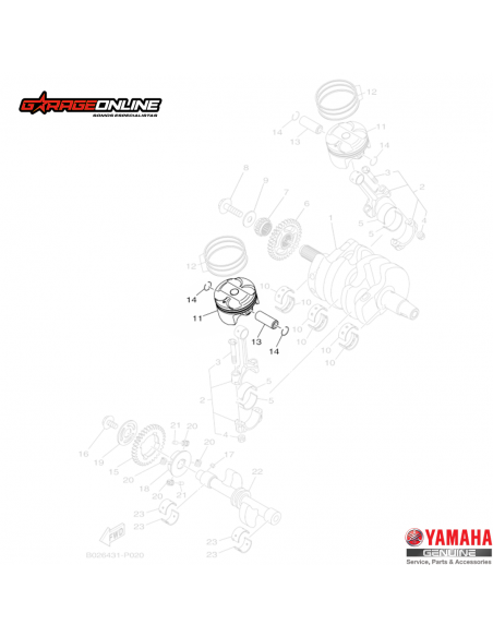 PISTON YAMAHA YZF R3 - YZF R3A - MT03 GENUINO