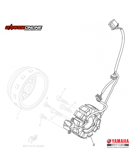 ESTATOR YAMAHA FZ-25 GENUINO - Envío a todo el País