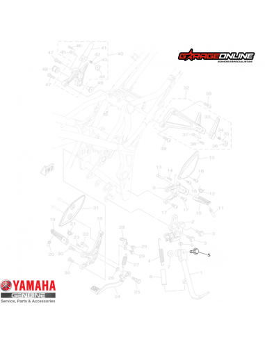 TORNILLO EJE PATA DE APOYO YAMAHA YZF-R3 MT-03 GENUINO