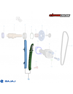 GUIAS CADENA DISTRIBUCION BAJAJ BAJAJ NS 200 - RS 200 GENUINO
