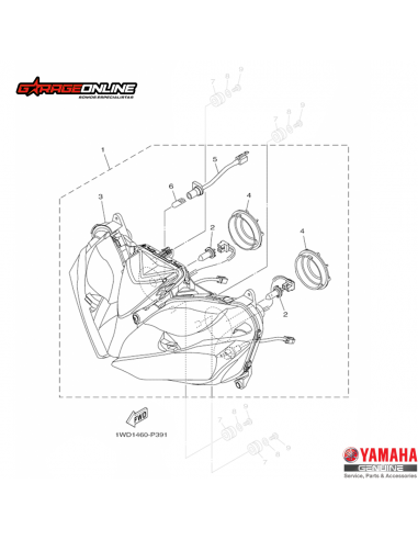 FOCO COMPLETO YAMAHA YZF-R3 ORIGINAL