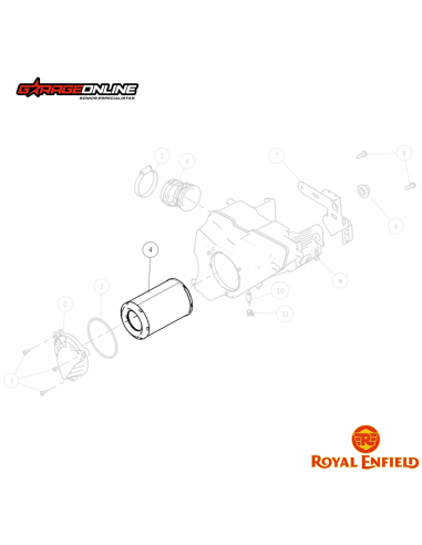 FILTRO DE AIRE ROYAL ENFIELD HIMALAYAN 411 - SCRAM 411 GENUINO