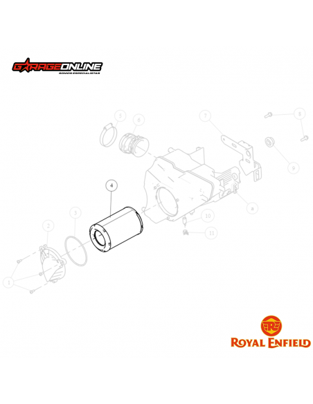 FILTRO DE AIRE ROYAL ENFIELD HIMALAYAN 411 - SCRAM 411 GENUINO