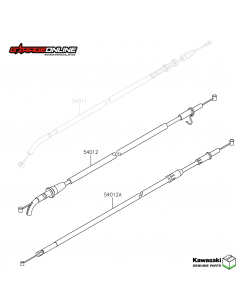 PIOLA DE ACELERACION Y RETORNO KAWASAKI Z400 GENUINA