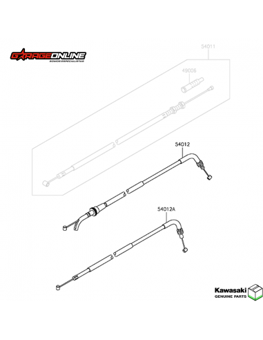 PIOLA ACELERACION Y RETORNO KAWASAKI NINJA 300 GENUINA