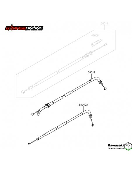 PIOLA ACELERACION Y RETORNO KAWASAKI NINJA 300 GENUINA