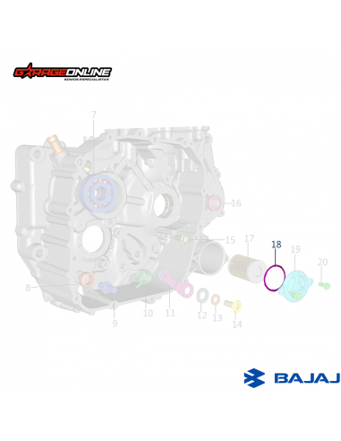 ORING TAPA FILTRO DE ACEITE BAJAJ GENUINO